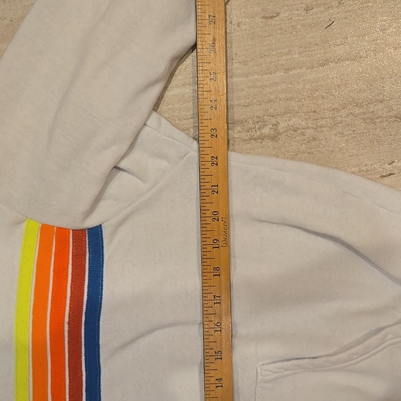 Aviator Nation Neon 5 Stripe Relaxed Zipper Hoodie - Picture 13 of 14